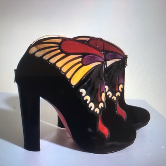 Authentic Christian Louboutin Black Ankl